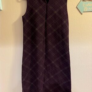 A.T. Atsuro Tayama Deep Plum Wool Dress